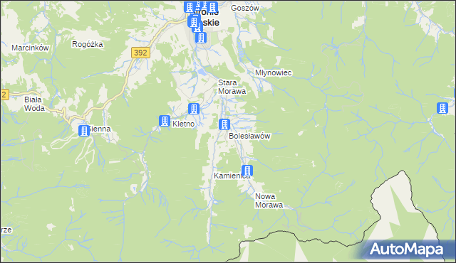 mapa Bolesławów gmina Stronie Śląskie, Bolesławów gmina Stronie Śląskie na mapie Targeo