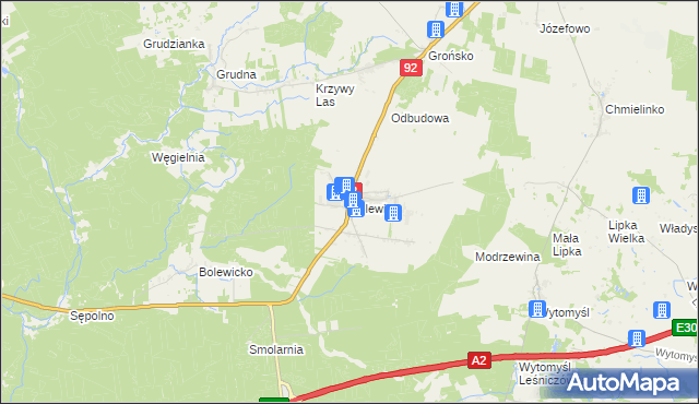 mapa Bolewice gmina Miedzichowo, Bolewice gmina Miedzichowo na mapie Targeo