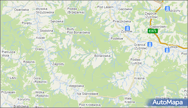 mapa Bonarówka, Bonarówka na mapie Targeo