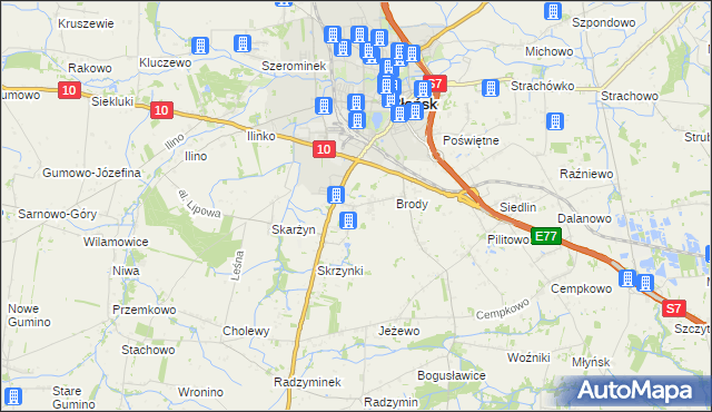 mapa Bońki, Bońki na mapie Targeo