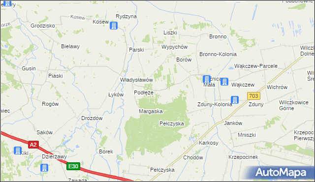 mapa Borek gmina Łęczyca, Borek gmina Łęczyca na mapie Targeo