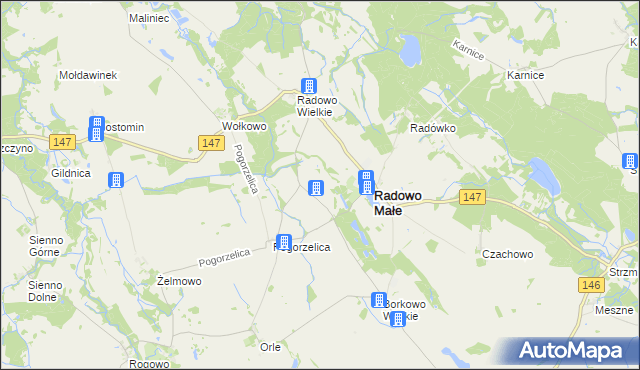 mapa Borkowo Małe, Borkowo Małe na mapie Targeo