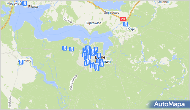 mapa Borne Sulinowo, Borne Sulinowo na mapie Targeo