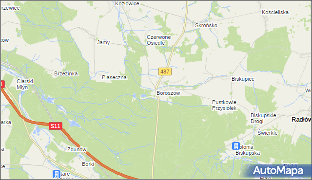 mapa Boroszów, Boroszów na mapie Targeo