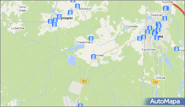 mapa Borowe gmina Iłowa, Borowe gmina Iłowa na mapie Targeo