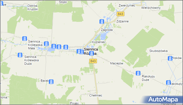 mapa Boruń, Boruń na mapie Targeo