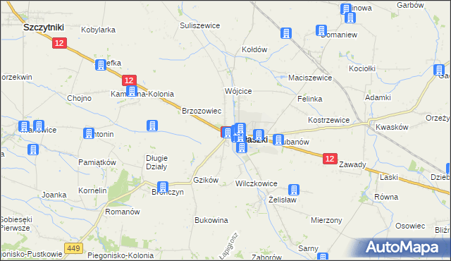 mapa Borysławice, Borysławice na mapie Targeo