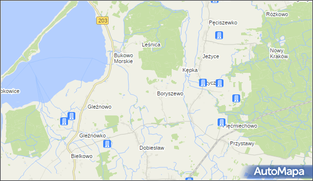 mapa Boryszewo, Boryszewo na mapie Targeo