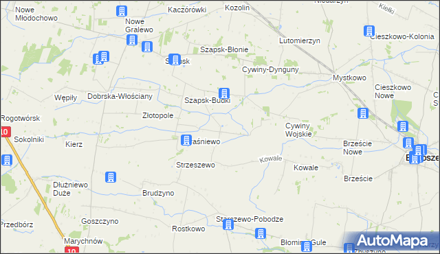 mapa Bożewo gmina Baboszewo, Bożewo gmina Baboszewo na mapie Targeo