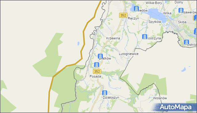mapa Bratków gmina Bogatynia, Bratków gmina Bogatynia na mapie Targeo