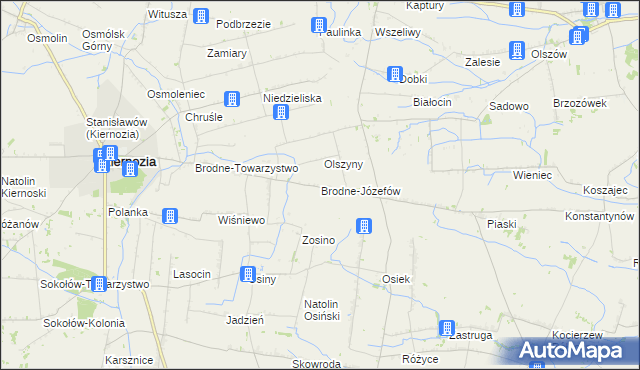 mapa Brodne-Józefów, Brodne-Józefów na mapie Targeo