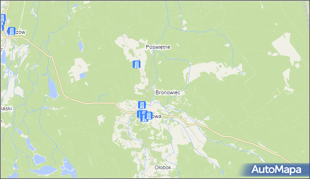 mapa Bronowiec, Bronowiec na mapie Targeo