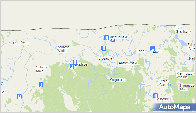 mapa Brożajcie, Brożajcie na mapie Targeo