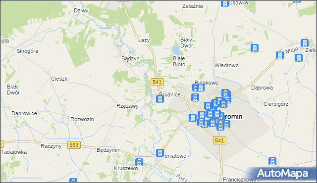 mapa Brudnice, Brudnice na mapie Targeo
