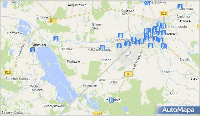 mapa Brudno, Brudno na mapie Targeo