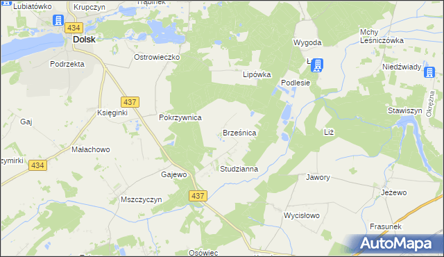 mapa Brześnica, Brześnica na mapie Targeo