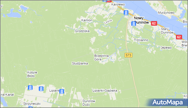 mapa Brzezinna Góra, Brzezinna Góra na mapie Targeo