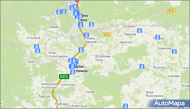 mapa Brzostowa Góra, Brzostowa Góra na mapie Targeo