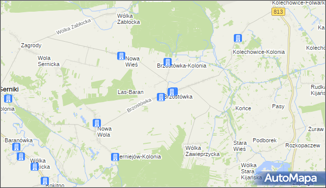 mapa Brzostówka, Brzostówka na mapie Targeo