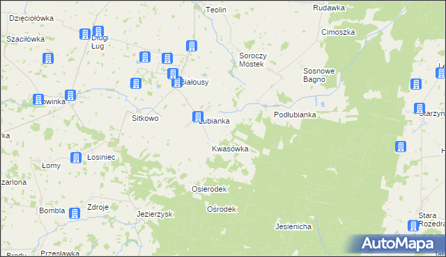 mapa Brzozowe Błoto, Brzozowe Błoto na mapie Targeo