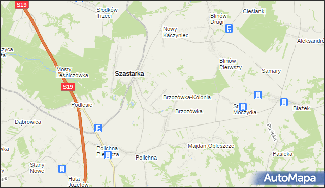 mapa Brzozówka-Kolonia, Brzozówka-Kolonia na mapie Targeo
