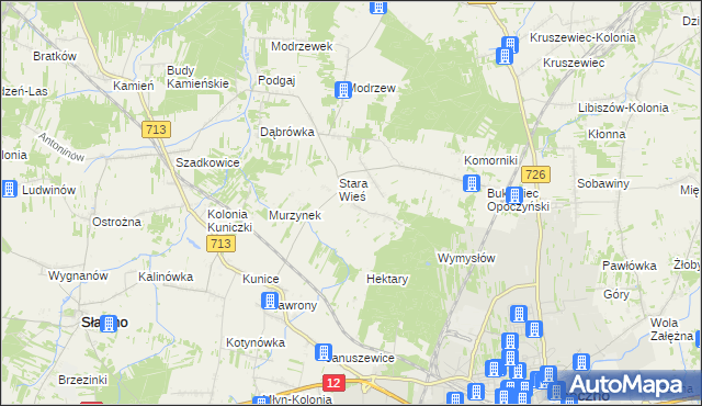 mapa Brzustówek, Brzustówek na mapie Targeo