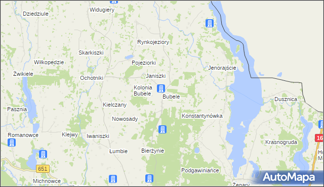 mapa Bubele, Bubele na mapie Targeo