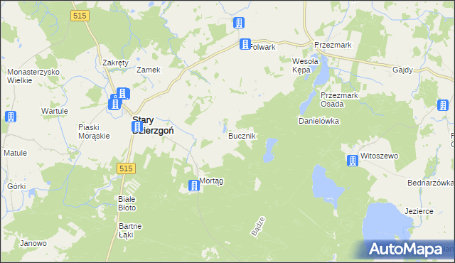 mapa Bucznik gmina Stary Dzierzgoń, Bucznik gmina Stary Dzierzgoń na mapie Targeo