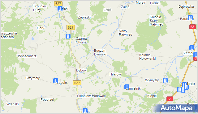 mapa Buczyn Szlachecki, Buczyn Szlachecki na mapie Targeo