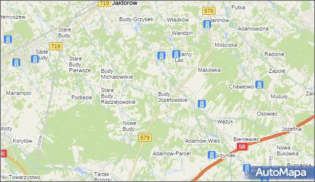 mapa Budy Józefowskie, Budy Józefowskie na mapie Targeo