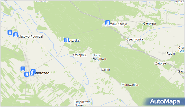 mapa Budy Rządowe, Budy Rządowe na mapie Targeo