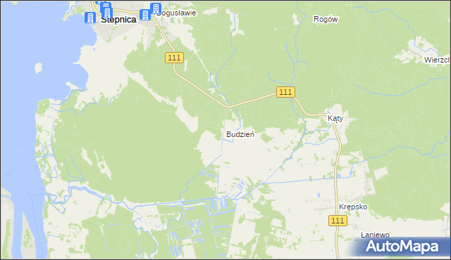 mapa Budzień, Budzień na mapie Targeo