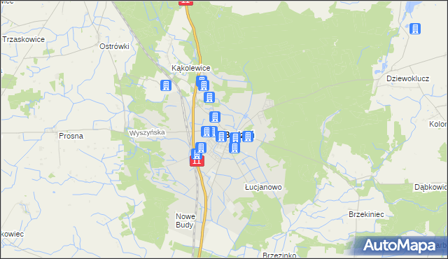 mapa Budzyń powiat chodzieski, Budzyń powiat chodzieski na mapie Targeo