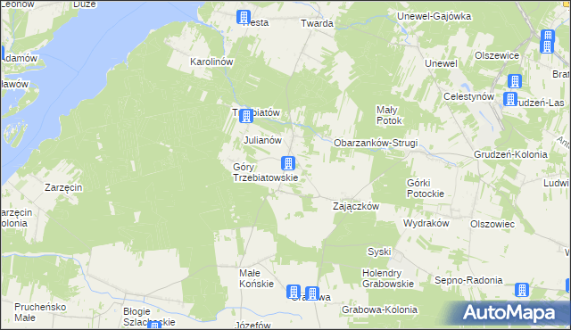 mapa Bukowiec nad Pilicą, Bukowiec nad Pilicą na mapie Targeo