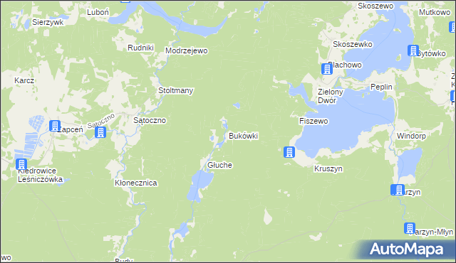 mapa Bukówki, Bukówki na mapie Targeo