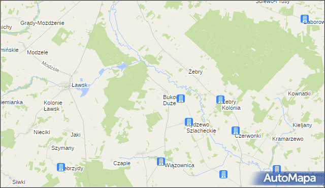 mapa Bukowo Duże, Bukowo Duże na mapie Targeo