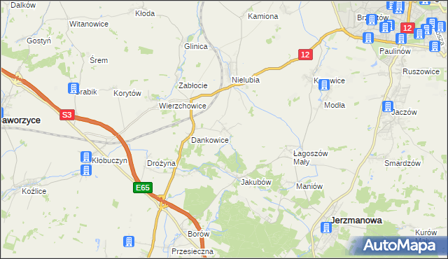 mapa Bukwica gmina Żukowice, Bukwica gmina Żukowice na mapie Targeo