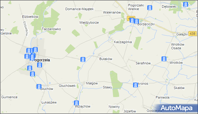 mapa Bułaków, Bułaków na mapie Targeo