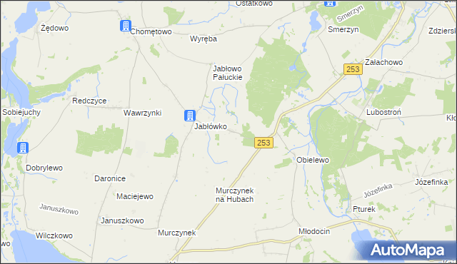 mapa Buszkowo gmina Łabiszyn, Buszkowo gmina Łabiszyn na mapie Targeo