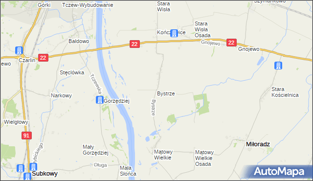 mapa Bystrze, Bystrze na mapie Targeo