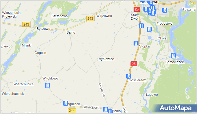 mapa Bytkowice, Bytkowice na mapie Targeo