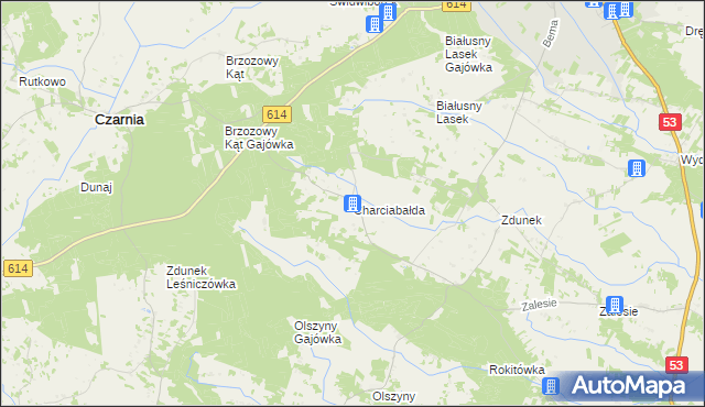 mapa Charciabałda, Charciabałda na mapie Targeo