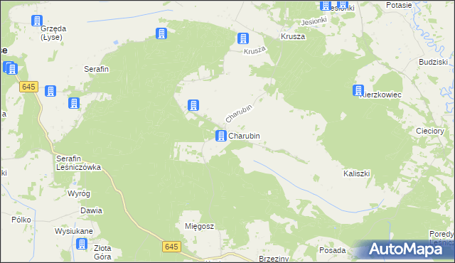 mapa Charubin, Charubin na mapie Targeo