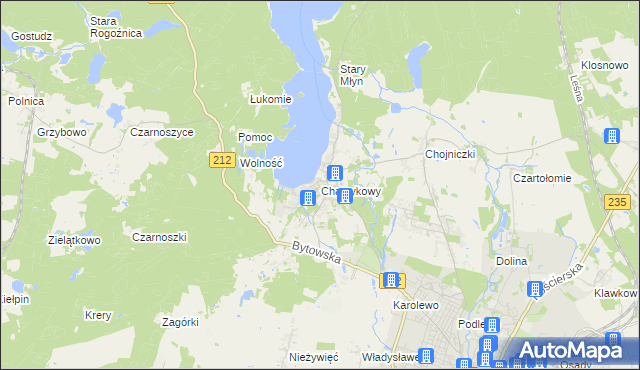 mapa Charzykowy, Charzykowy na mapie Targeo