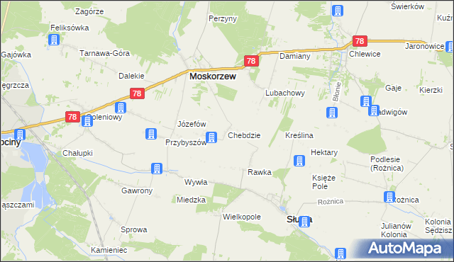 mapa Chebdzie, Chebdzie na mapie Targeo