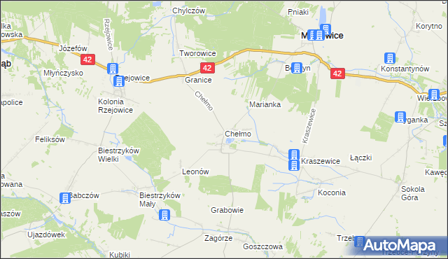 mapa Chełmo, Chełmo na mapie Targeo