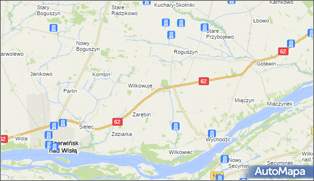 mapa Chociszewo gmina Czerwińsk nad Wisłą, Chociszewo gmina Czerwińsk nad Wisłą na mapie Targeo