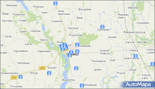 mapa Chodeczek, Chodeczek na mapie Targeo