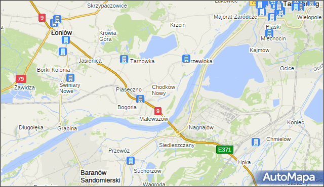 mapa Chodków Stary, Chodków Stary na mapie Targeo