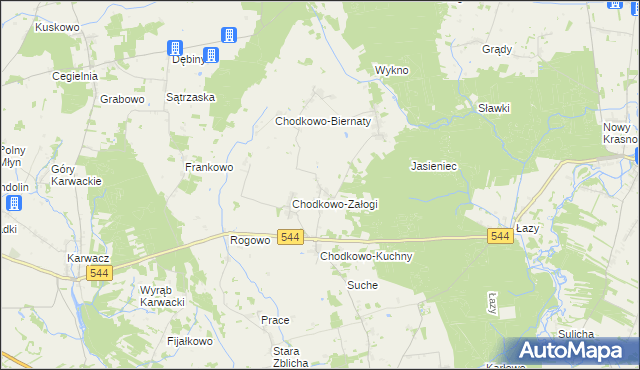 mapa Chodkowo Wielkie, Chodkowo Wielkie na mapie Targeo